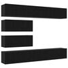vidaXL Ensemble meuble TV 6 pcs Ch&ecirc;ne noir Bois d'ing&eacute;nierie