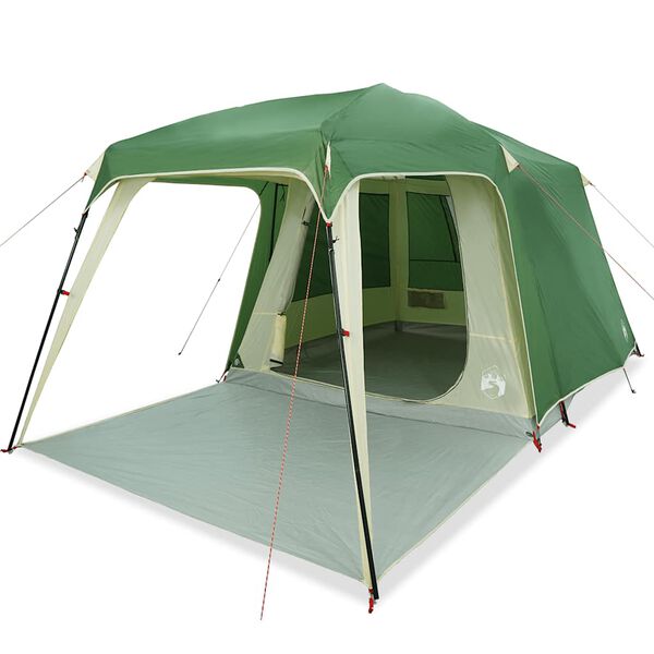 vidaXL Tente de camping avec dôme porche 5 personnes vert imperméable