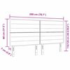 vidaXL T&ecirc;te de lit LED avec des lumi&egrave;res &agrave; LED Noir 200 cm Polyester
