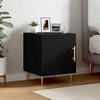 vidaXL Table de chevet noir 40x40x50 cm bois d&rsquo;ing&eacute;nierie