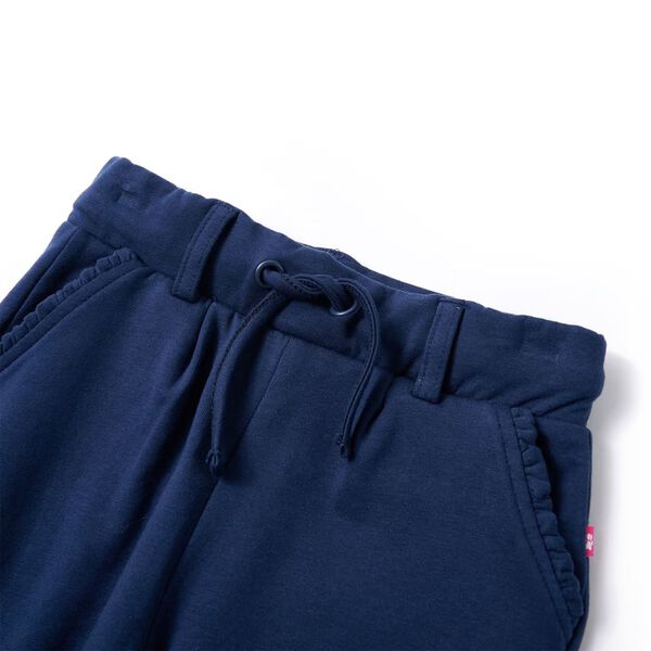 Pantalons pour enfants avec cordon de serrage bleu marine 104