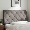vidaXL Coussin de t&ecirc;te de lit taupe 100 cm tissu