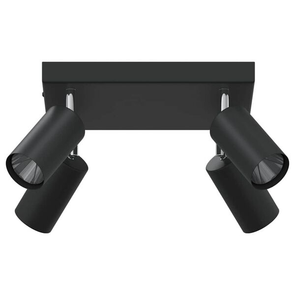vidaXL Spot de plafond Noir 26 x 26 x 16,5 cm M&eacute;tal