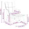 vidaXL Chaise &agrave; bascule avec tabouret en velours marron