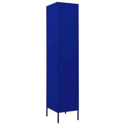 vidaXL Armoire à casiers Bleu marine 35x46x180 cm Acier