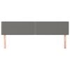 vidaXL T&ecirc;tes de lit Gris fonc&eacute; 180x5x78/88 cm Tissu