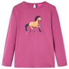 T-shirt enfants &agrave; manches longues framboise 104