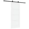 vidaXL Porte coulissante Blanc et noir 83 x 202 cm Bois de pin massif