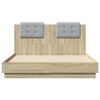 vidaXL Cadre de lit sans matelas ch&ecirc;ne sonoma 135x190 cm