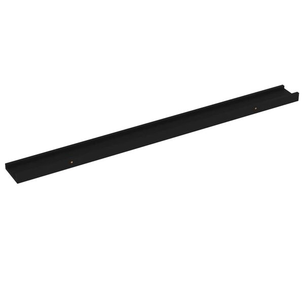 vidaXL &Eacute;tag&egrave;res murales 2 pcs Noir 100x9x3 cm