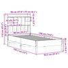 vidaXL Lit biblioth&egrave;que sans matelas blanc 90x190cm bois de pin massif