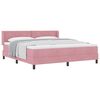 vidaXL Lit &agrave; ressorts avec t&ecirc;te de lit Rose 200 x 180 cm Velours