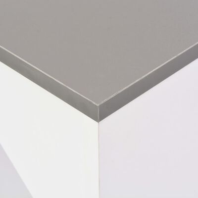 vidaXL Table de bar avec tablette amovible Blanc 138x39x110 cm