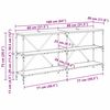 vidaXL Table console avec &eacute;tag&egrave;re Ch&ecirc;ne artisanal 160 x 30 x 75 cm