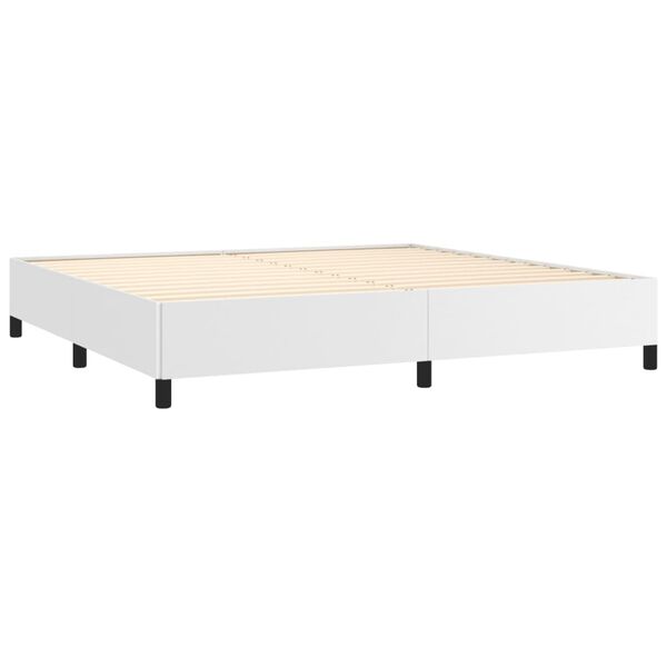 vidaXL Cadre de lit sans matelas blanc 200x200 cm similicuir