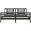 vidaXL Cadre de lit sans matelas noir 200x200 cm bois massif
