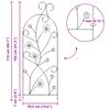 vidaXL Cl&ocirc;ture de jardin 3 pcs Noir 112 x 39,5 cm Acier