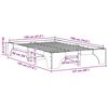 vidaXL Cadre de lit Brun cire 120 x 190 cm Pin massif