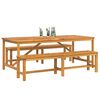 vidaXL Ensemble de salle &agrave; manger pour jardin 3 pcs Marron