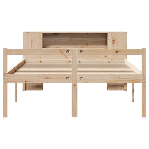 vidaXL Lit bibliothèque sans matelas 120x200 cm bois de pin massif