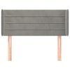 vidaXL T&ecirc;te de lit avec oreilles Gris clair 83x16x78/88 cm Velours