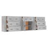 vidaXL Buffets 3 pcs gris b&eacute;ton bois d'ing&eacute;nierie
