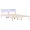 vidaXL Cadre de lit avec t&ecirc;te de lit Blanc 135 x 190 cm Pin massif