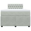 vidaXL Sommier &agrave; lattes de lit et matelas gris clair 120x190cm velours
