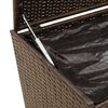 vidaXL Bo&icirc;te de rangement de jardin et roues marron 190L poly rotin