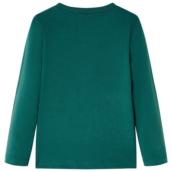 T-shirt enfant &agrave; manches longues vert 92