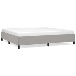 vidaXL Cadre de lit sans matelas gris clair 200x200 cm tissu