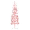 vidaXL Demi sapin de No&euml;l artificiel mince avec support Rose 120 cm