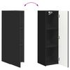 vidaXL Ensemble meuble TV Montage mural 4 pcs Noir Bois d'ing&eacute;nierie