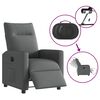 vidaXL Fauteuil inclinable &eacute;lectrique Gris fonc&eacute; Tissu