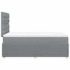 vidaXL Sommier &agrave; lattes de lit avec matelas Gris clair 120x200cm Tissu