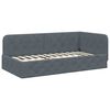 vidaXL Cadre de lit d'angle Gris fonc&eacute; 90 x 200 cm Velours