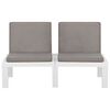 vidaXL Salon de jardin 6 pcs avec coussins Plastique Blanc