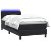 vidaXL Sommier &agrave; lattes de lit avec matelas et LED noir 90x220 cm velours
