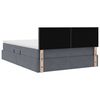vidaXL Lit avec rangement et LED Gris fonc&eacute; 140 x 190 cm Velours