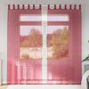 vidaXL Rideaux en voile avec passe-tringles 2 pcs rouge bordeaux