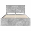 vidaXL Cadre de lit Gris B&eacute;ton 150 x 200 cm Bois de pin massif
