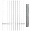 vidaXL Cl&ocirc;ture avec poteau Argent&eacute; 1 x 25 m Acier
