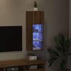 vidaXL Meuble TV mural Montage mural Ch&ecirc;ne artisanal 30,5 x 30 x 90 cm