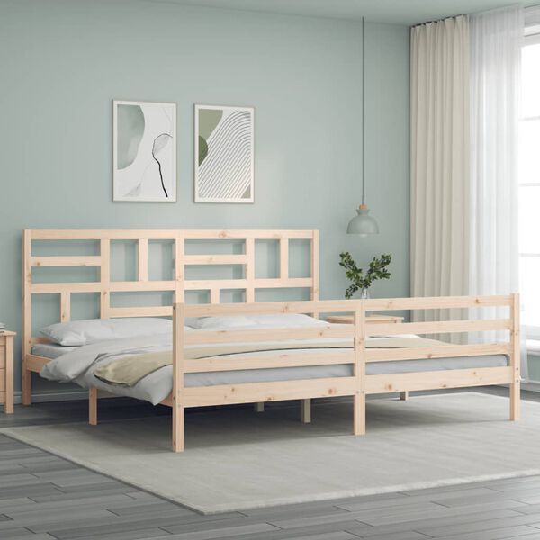 vidaXL Cadre de lit sans matelas 200x200 cm bois massif