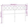 vidaXL T&ecirc;te de lit m&eacute;tal noir 150 cm