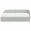 vidaXL Cadre de lit d'angle avec matelas 2 pcs Gris clair Velours