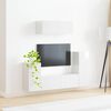 vidaXL Ensemble meuble TV 4 pcs Blanc brillant Bois d'ing&eacute;nierie