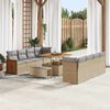 vidaXL Ensemble de canap&eacute; de jardin 11 pcs beige et gris clair