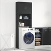 vidaXL Meuble de machine &agrave; laver noir 64x24x190 cm bois d'ing&eacute;nierie