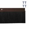vidaXL Brosses d'&eacute;tanch&eacute;it&eacute; pour porte &agrave; visser 12 pcs Marron 100 cm